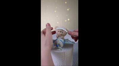 Лепка мишки на самолетике из мастики! ✈