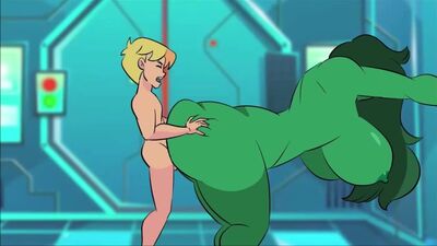 Glassfish Marvel She-Hulk animated