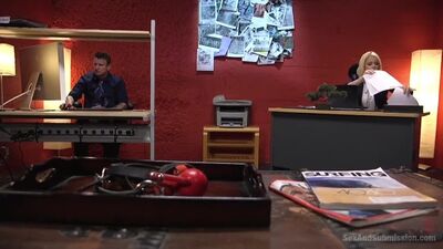 Bound, Mature woman gets high from a young fat cock in a BDSM club Nikki Delano