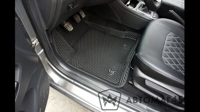 EVA ЭВА 3D коврики Лада Веста Vesta Vesta Sw Cross форма ромб c бортиками