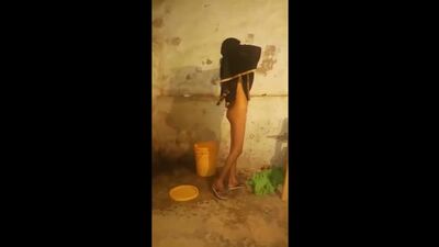 Desi girl taking bath