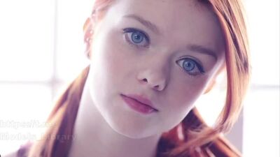 Lass from suicidegirls (redhead beauty tatooed body shaved blue lingerie small tits big eyes solo posing ) #suicidegirls