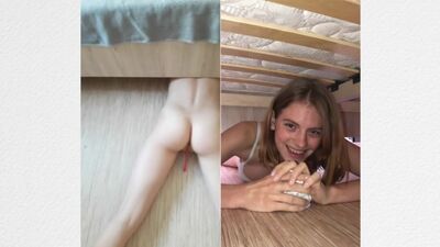 Брат насильно трахнул сестру, потому что она умудрилась застрять под кроватью