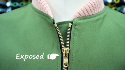 How to sew a separating zipper (exposed)