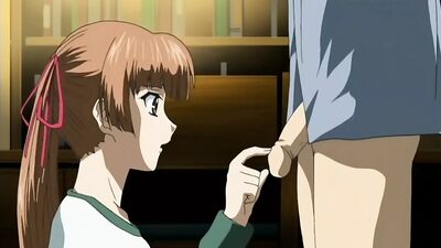 Хентай делает минет и получает камшот без цензуры