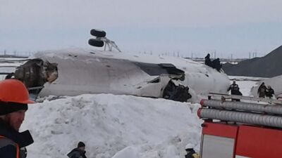 На Ямале упал вертолет Ми-26 (момент падения)