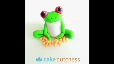 Как слепить Лягушку из мастики. / Наша группа в ВК: "Торты на заказ. Мировые шедевры".