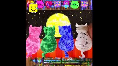 Рисуем КОТИКОВ на крыше/ Уроки рисования для детей 10 лет/ Дистанционное обучение