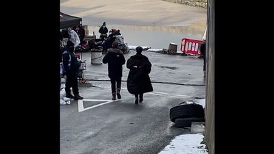 Cillian on the set of Peaky Blinders S6 (Portsoy, Scotland)