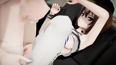 MMD SEX FUTA GIRLS UND PANZER MAHO NISHIZUMI POUNDED BY FUTANARI COCK