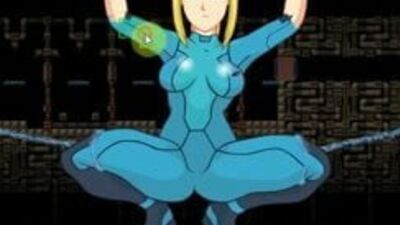 Samus Aran раздевают и кончают так жестко (метроид)