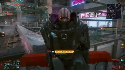 Cyberpunk bug I’ve never seen you can literally have sex with the last boss, Adam Smasher - -