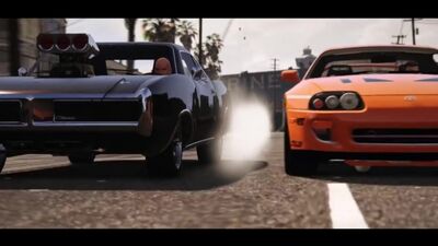 Cцена гонки Пола Уокера и Вина Дизеля, воссозданная при помощи GTA 5 | Grand Theft Auto 5 [Рифмы и Панчи]