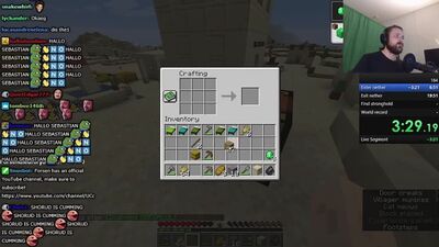 [FeelsOkayMan [Forsen Reacts -Clips -TTS Donations]] Forsen BEATS xQc! [26:36] MINECRAFT SPEEDRUN RECORD