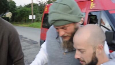 Vikings actors Travis Fimmel and Alexander Ludwig arriving @ The Viking picnic