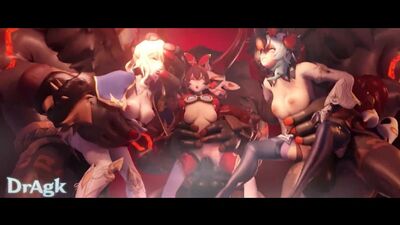 Проигранный бой: Eula Amber Jean (Genshin impact) [DrAgk]