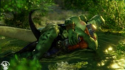 3d yiff by Evilbanana Straight Furry Porn Sex E621 FYE femdom scalie lizard crocodile girl handjob masturbation