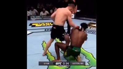 Петр Ян против Стерлинга ДИСКВАЛИФИКАЦИЯ ЯНА!!!!!!