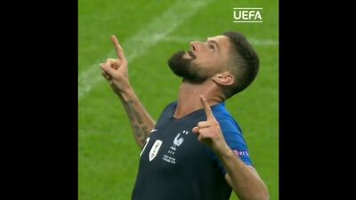 Гол Жиру за сборную Франции